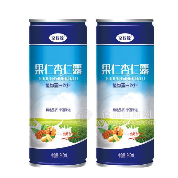 京智源 果仁杏仁露 植物蛋白飲料 罐裝飲品招商240ml