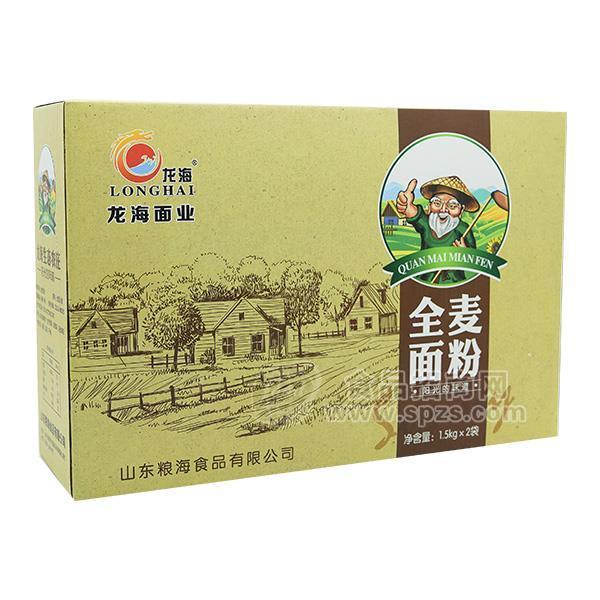 ·龙海 全麦面粉 粮食招商1.5kgx2袋 