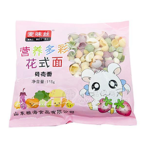 麥味絲 營養(yǎng)多彩花式面 貝殼面招商118g