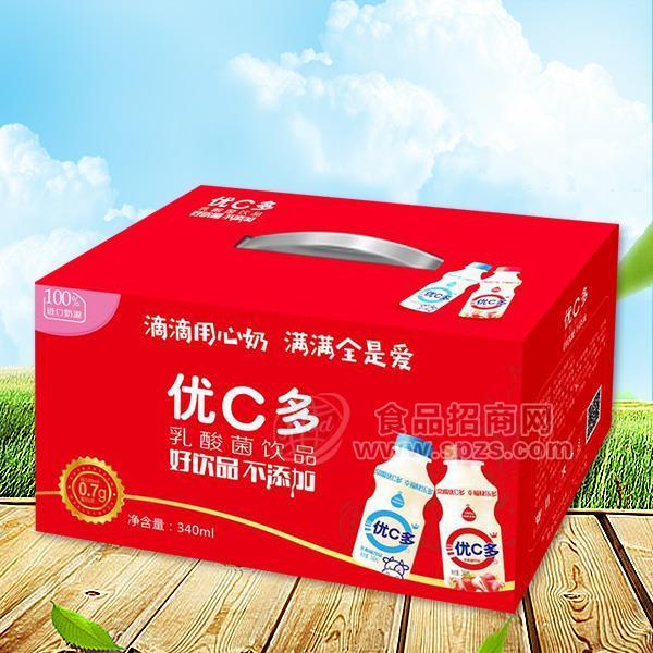 優(yōu)C多 風(fēng)味乳酸菌飲料招商340ml