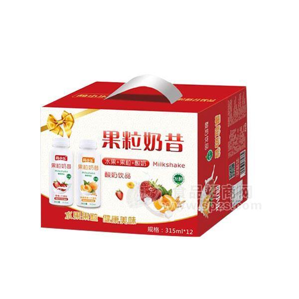 簡(jiǎn)小樂 果粒奶昔 水果果粒酸奶飲品315ml