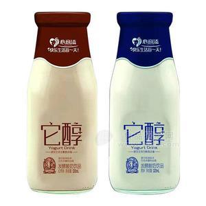 心意添 它醇 發(fā)酵 酸奶 飲品 320ml 巴氏殺菌 乳制品 玻璃瓶  批發(fā) 廠家