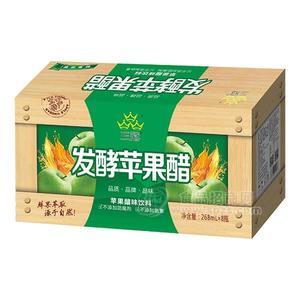 三冠 發(fā)酵蘋(píng)果醋 蘋(píng)果醋味飲料268mlx8