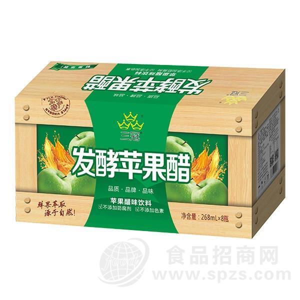 三冠 发酵苹果醋 苹果醋味饮料268mlx8