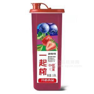 爱加壹 蓝莓草莓杨梅一起榨 复合果汁饮料招商 1.08L