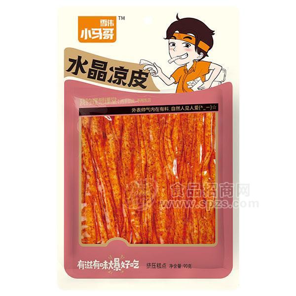 雪伟小马哥 水晶凉皮 网红辣条 休闲食品招商90g