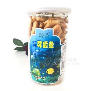 奥仕栗罐装可爱鱼饼干休闲零食加盟代理