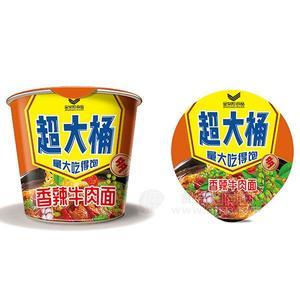 金紫陽 超大桶香辣牛肉方便面