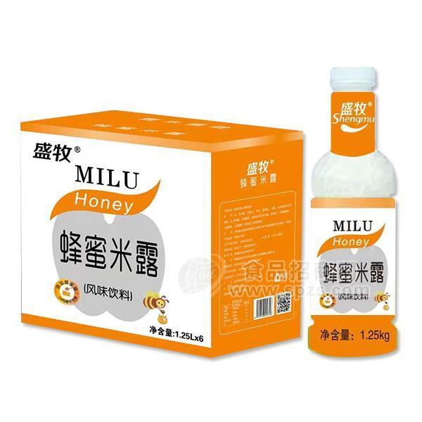 ·盛牧 蜂蜜米露 风味饮料招商批发 1.25kgx6瓶 