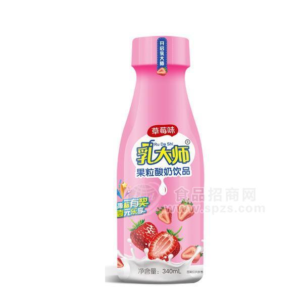 乳大师 草莓味酸奶饮品招商340ml