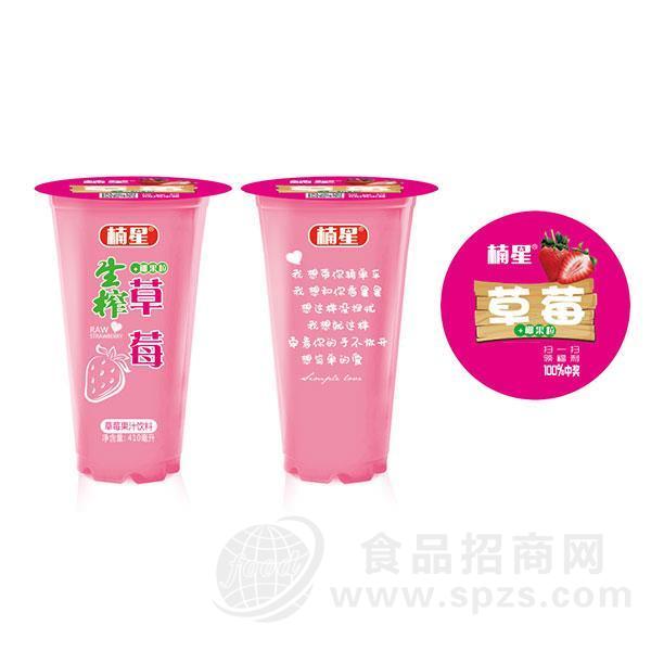 楠星杯装410ml生榨草莓汁招商