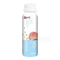 牽暢珍搖  珍樂(lè)優(yōu)蜜桃黃桃果粒酸奶奶昔飲品320ml