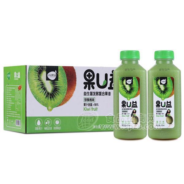 果U益猕猴桃味益生菌发酵复合果昔 果汁饮料 招商420mlx15瓶