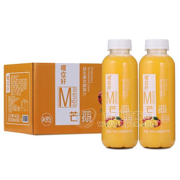 益生菌发酵果汁 芒果味果汁饮料 招商420mlx15瓶