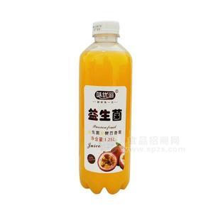 味优滋 益生菌发酵百香果 果汁饮料 1.25L