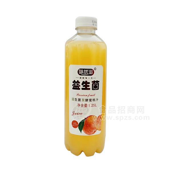 味优滋 益生菌发酵蜜桃汁 果汁饮料 1.25L