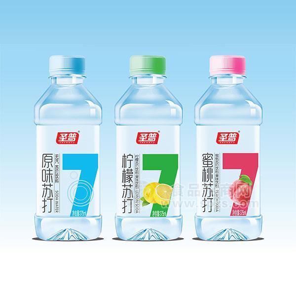 圣普 无汽苏打水、苏打饮料、果味苏打、柠檬苏打水 375ML招商