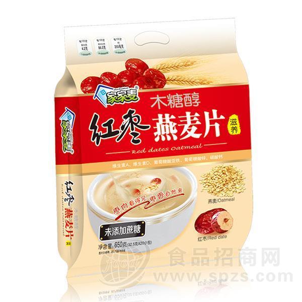家家麦红枣燕麦片 未添加蔗糖650g