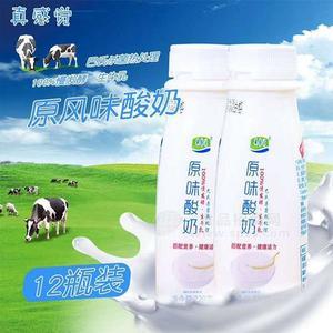 真感觉原味百分百慢发酵生牛乳酸奶塑封装招商220gx12瓶