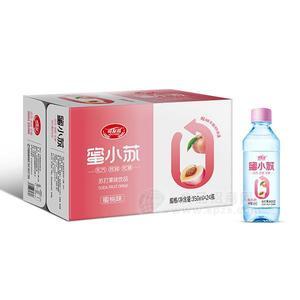 可友滋蜜小蘇無汽弱堿無糖蘇打水蜜桃果味飲品招商350mlx24瓶