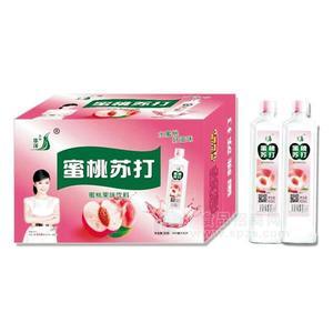 九州华洋蜜桃苏打果味饮料招商400mlx24瓶
