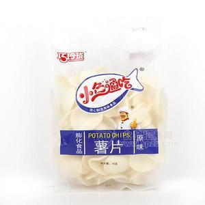 小魚通吃 薯片原味膨化食品70g