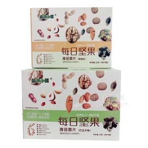 仙渔小苔 每日坚果海苔脆片盒装休闲零食招商