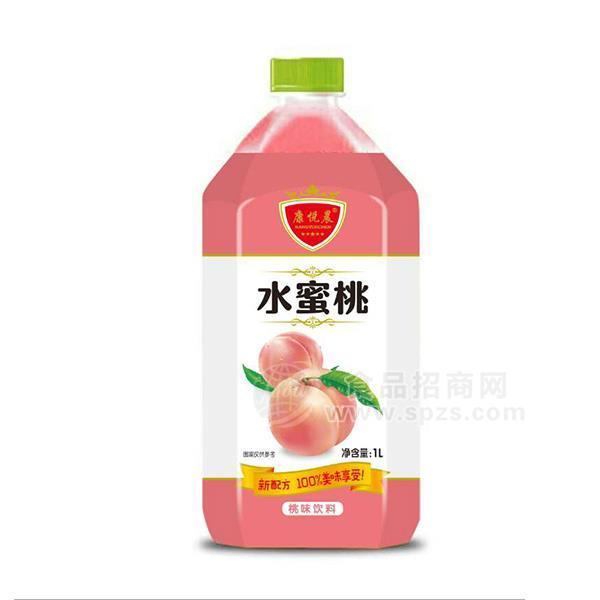 康悅晨水蜜桃飲料 果味飲料1L