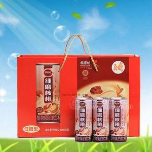 核磨坊 细磨核桃低糖型 植物蛋白饮料240mlx8罐