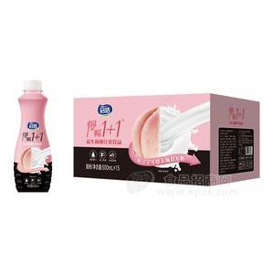 啟活慢暢1＋1果汁牛奶雙發(fā)酵益生菌桃汁乳飲品招商500mlx15瓶