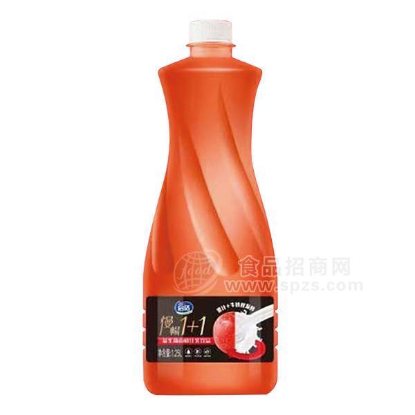 啟活慢暢1＋1果汁牛奶雙發(fā)酵益生菌山楂汁乳飲品招商1.25L