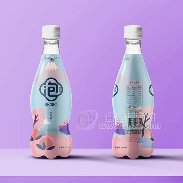 速跑 泡泡运动饮料 白桃味 500ml