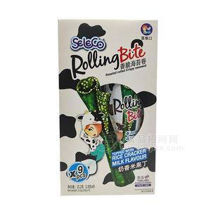 泰國(guó) 喜樂口 奶香米果丁味香脆海苔卷 休閑食品  25.2g