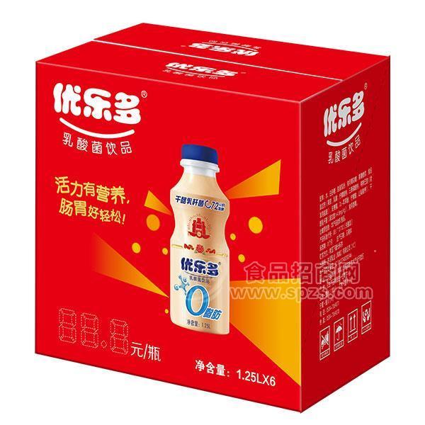 ·优乐多乳酸菌饮品 厂家直招 1.25Lx6 