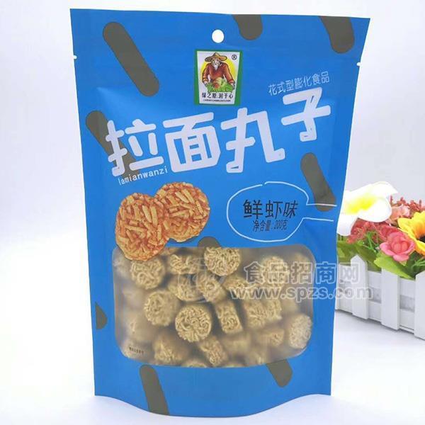 拉面丸子 鮮蝦味花式膨化食品200g