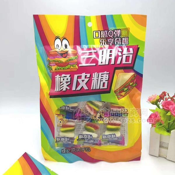 三明治橡皮糖 休閑食品80g