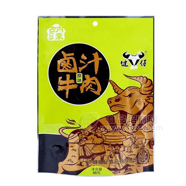 健仔鹵汁牛肉 原味 休閑食品88g