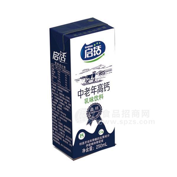 ·启活 中老年高钙 乳味饮料  250ml 