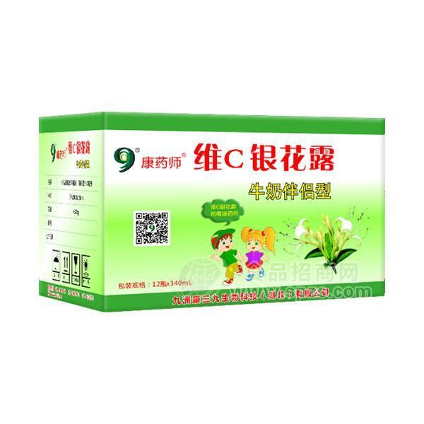康药师维C银花露牛奶伴侣型风味饮品招商340mlx12瓶 