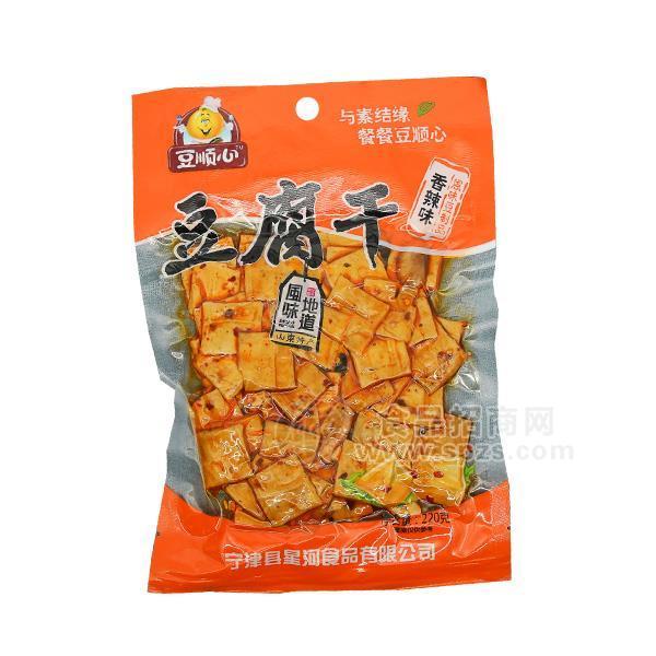 豆順心 香辣味豆腐干 美味豆腐干220g 休閑食品  袋裝零食  豆制品  方便零食 校園零食