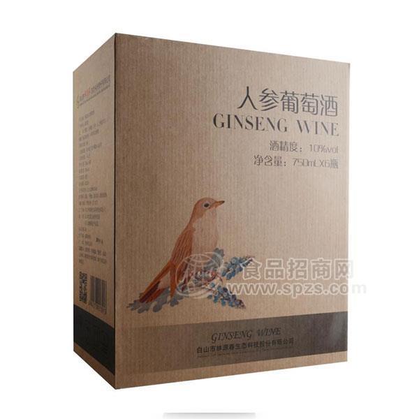 ·人参葡萄酒招商750mlx6瓶 