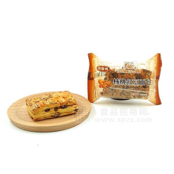 ·味蕾情 核桃红豆面包 烘焙食品招商 散装称重 