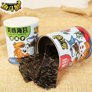 魚斗蟹 南瓜子夾心海苔  休閑食品招商40g