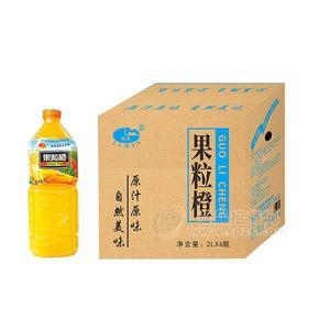 利民果粒橙 果味果汁飲料 整箱招商2Lx6瓶