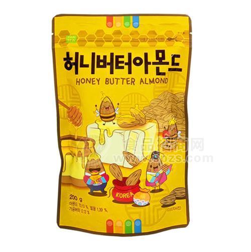 韩国NARA坚果蜂蜜黄油味扁桃仁200g杏仁招商