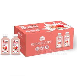 梦立方樱花桃复合果汁整箱招商厂家直销400mlx15瓶