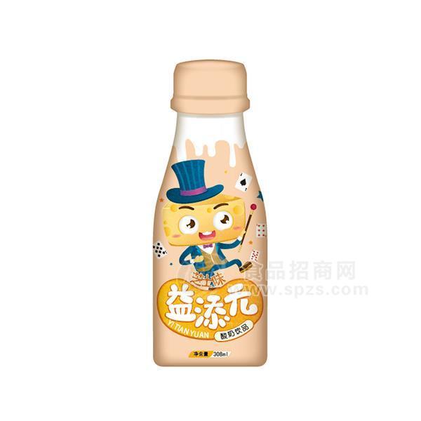 ·益添元芝士味 风味酸牛奶308ml 酸奶饮品 