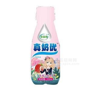 合益優(yōu) 真奶優(yōu) 草莓椰果 風味酸奶飲品招商310ml