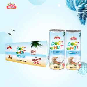 挑战者椰果椰子汁饮料 植物蛋白饮料245gx24罐