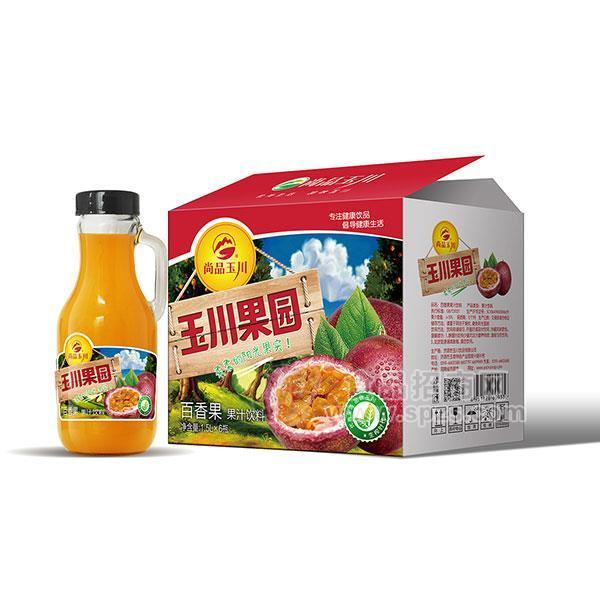 尚品玉川手柄百香果果汁饮料整箱招商1.5Lx6瓶